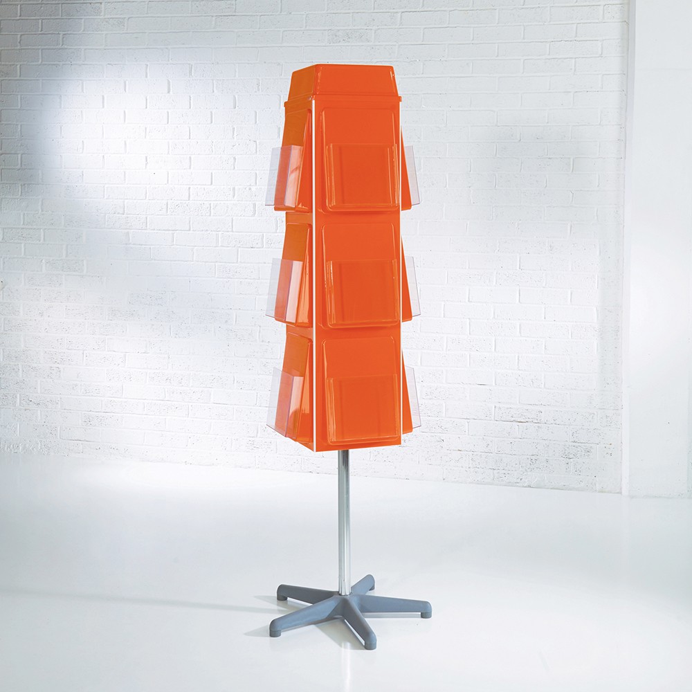 Vibrant 4 Sided Revolving Leaflet Dispenser