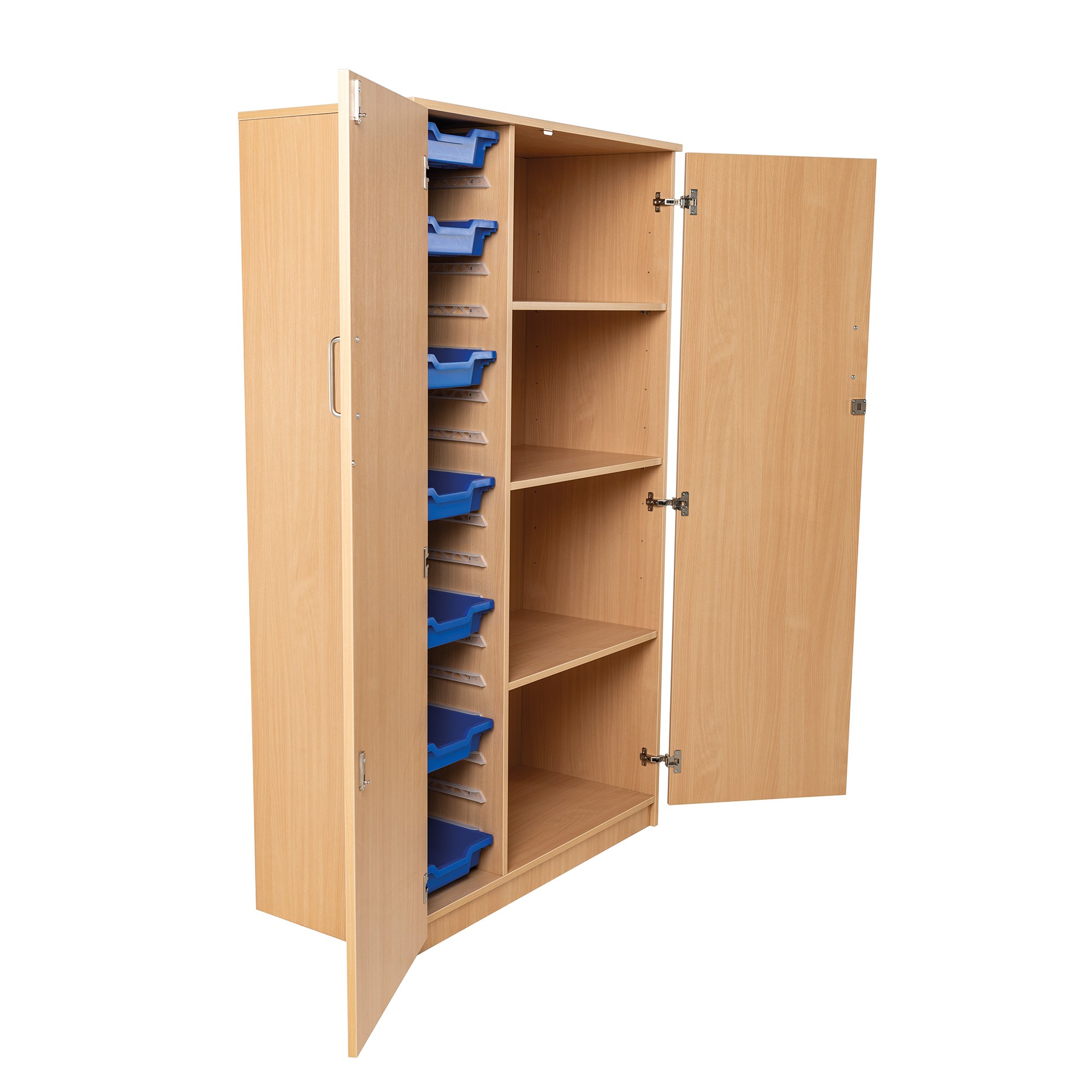 Tall Stock Cupboard with Tray Storage