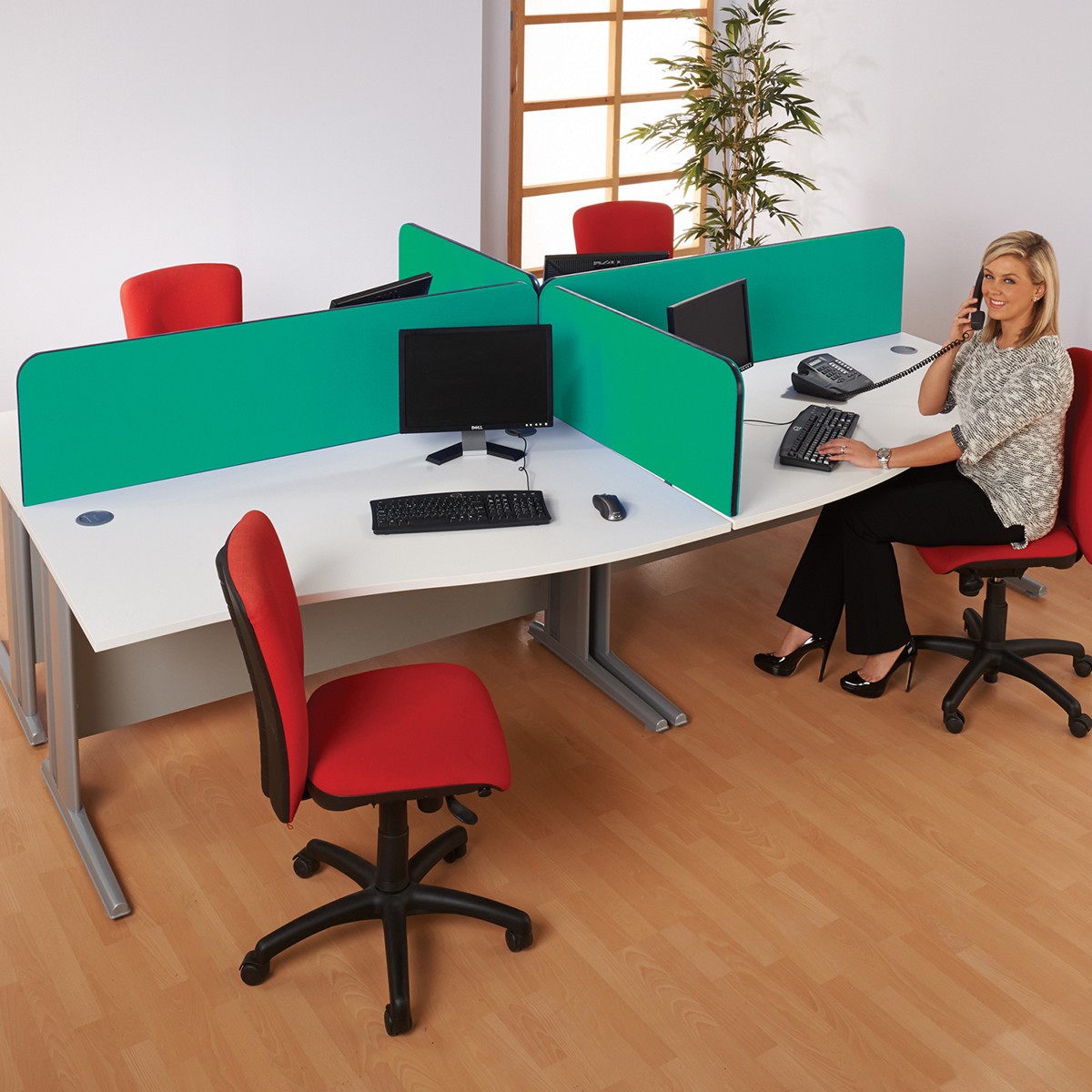 BusyScreen Curve desk screen - Woven Cloth BusyScreen Curve desk screen - Woven Cloth