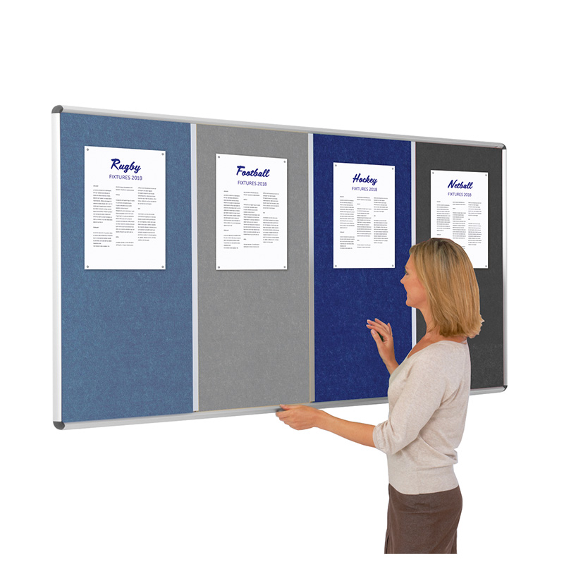 Shield Eco-Colour Multi-Panel Noticeboard  Shield Eco-Colour Multi-Panel Noticeboard