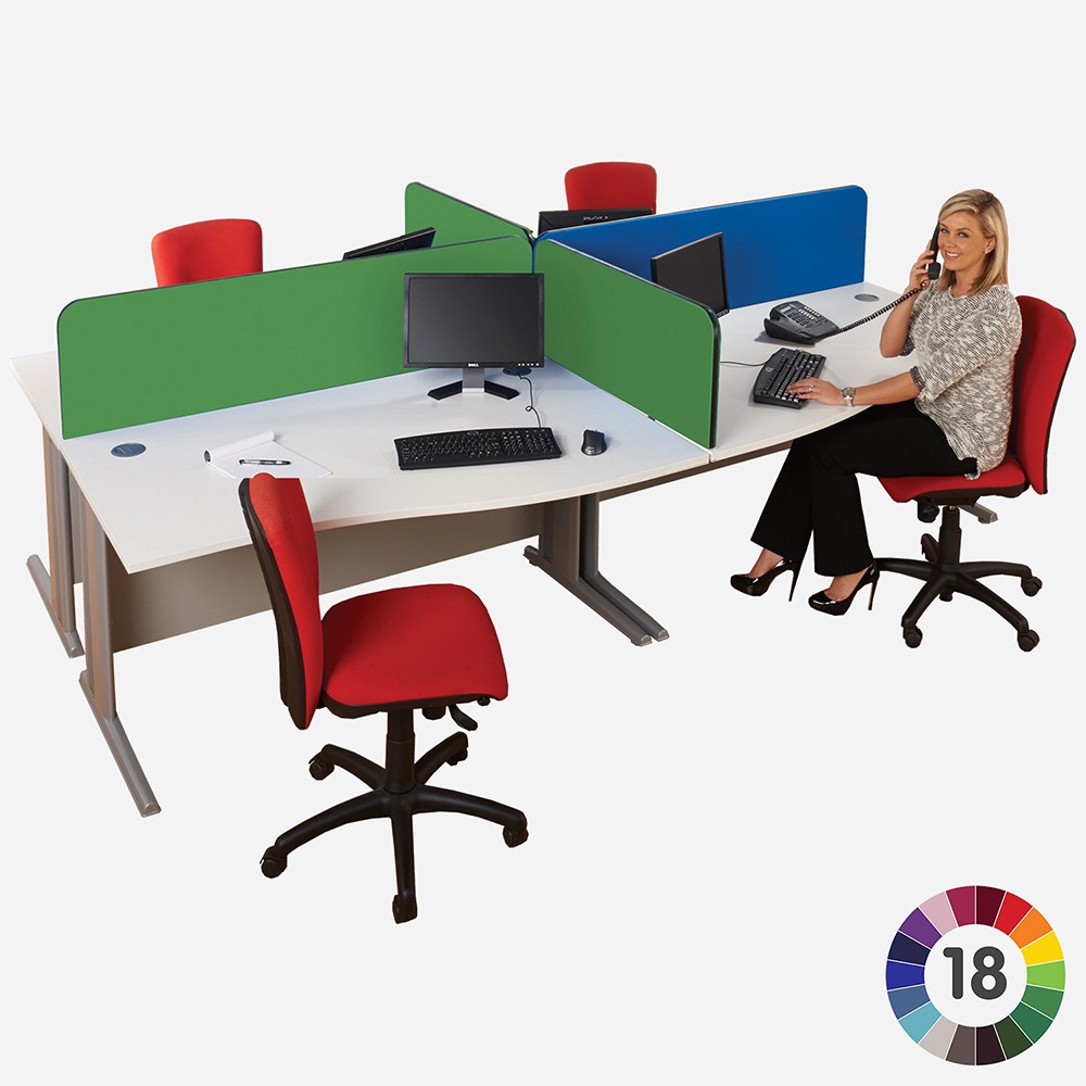 BusyScreen Curve desk screen - Loop Nylon | 400 x 800mm (HxW) | Black ...