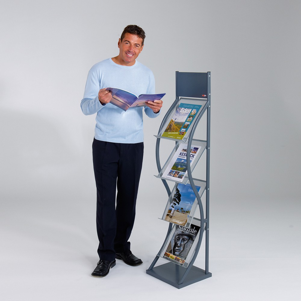 Wave Freestanding Leaflet Dispenser