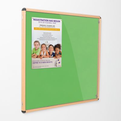 Shield Design Wood Effect Tamperproof Noticeboards