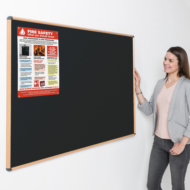 Shield Design Wood Effect Noticeboards