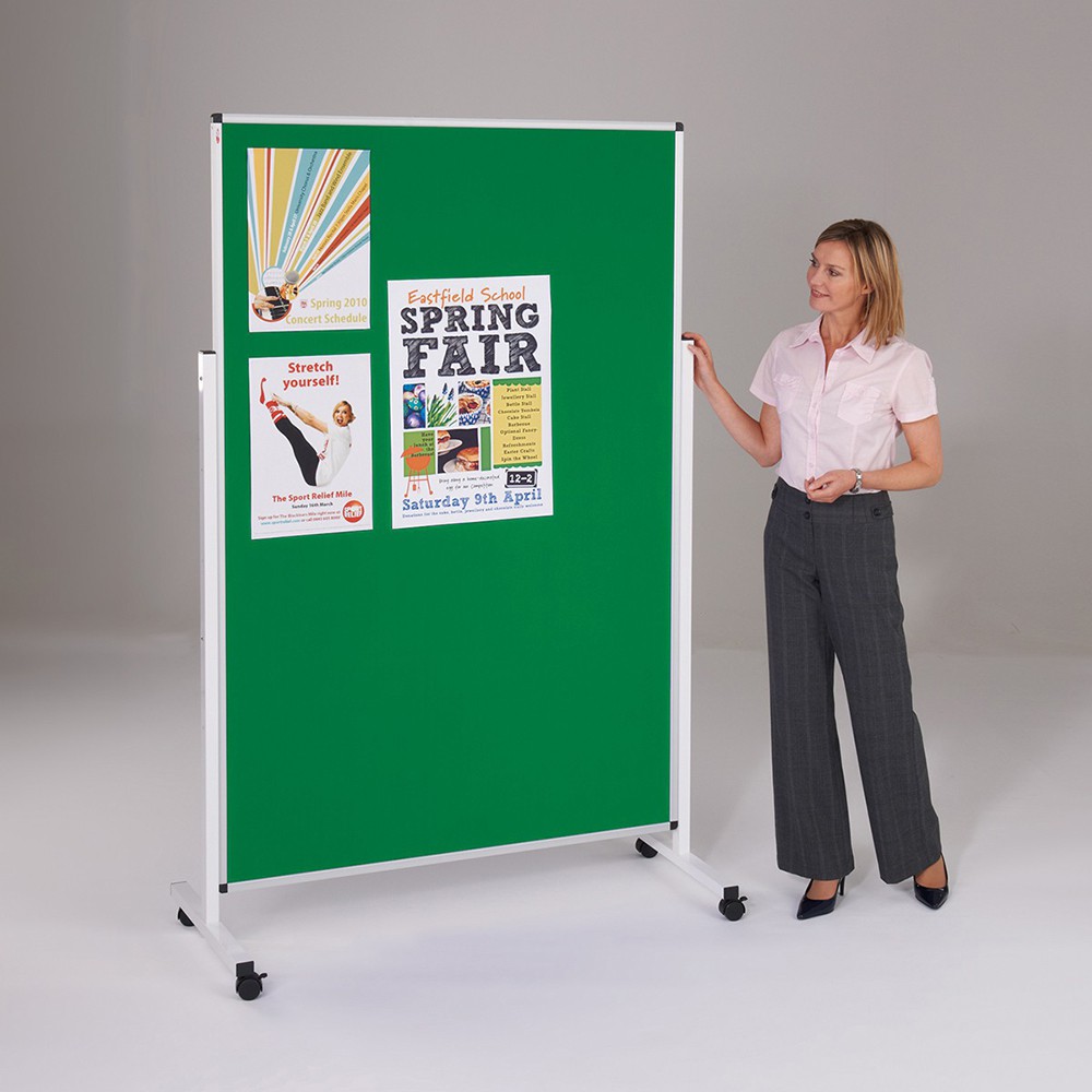 Height Adjustable Mobile Noticeboard