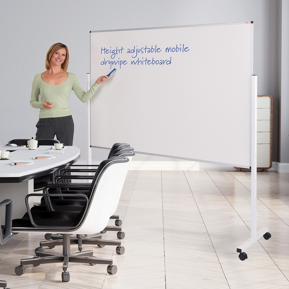 Height Adjustable Mobile Whiteboard