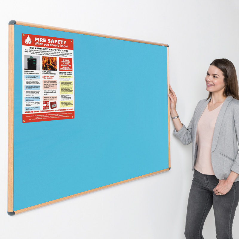 Shield Design Wood Effect Noticeboards