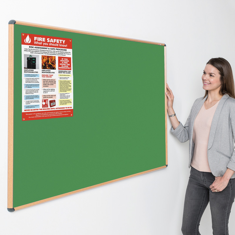 Shield Design Wood Effect Noticeboards