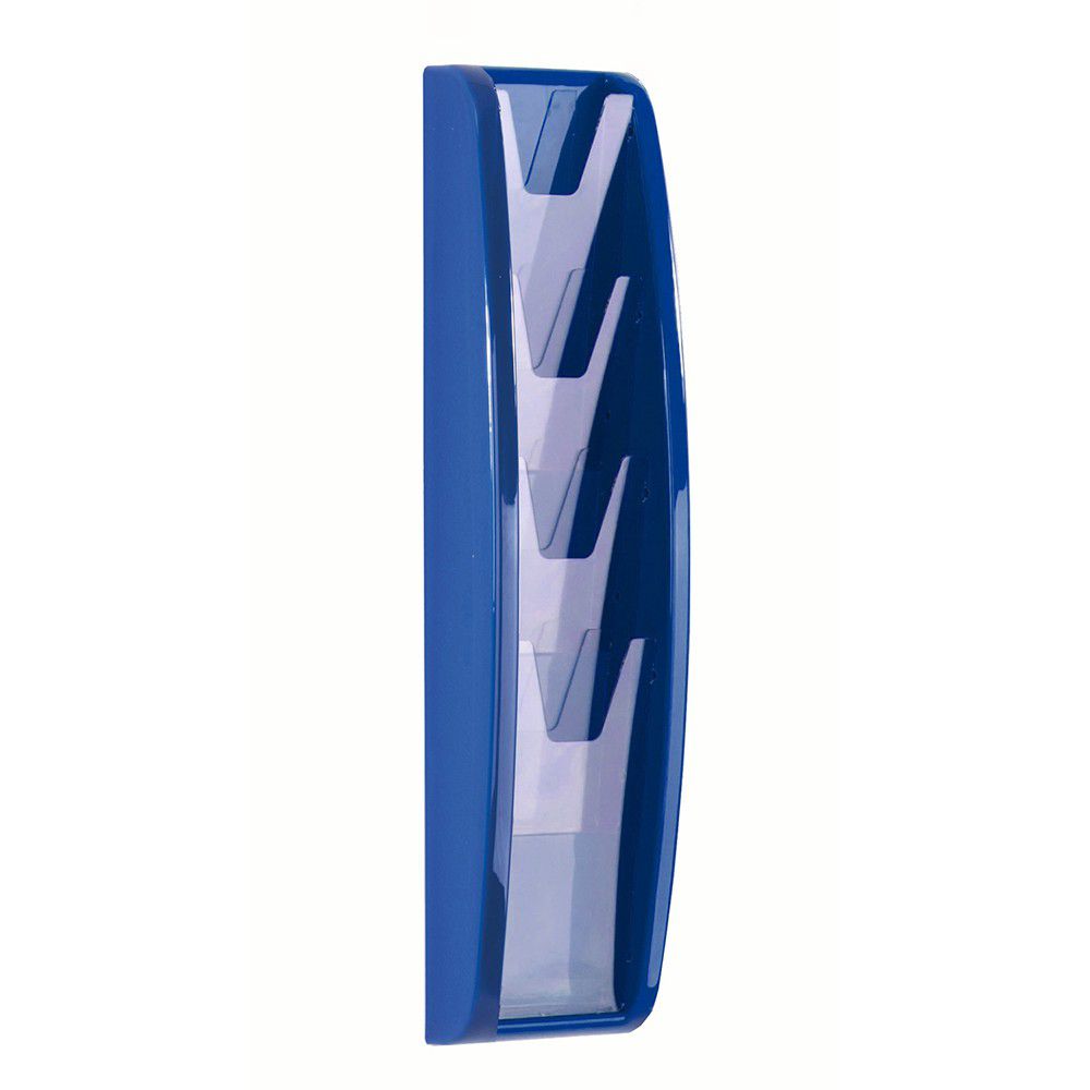Panorama Wall Mounted Leaflet Dispensers Blue Dispenser 4 x 1/3 A4